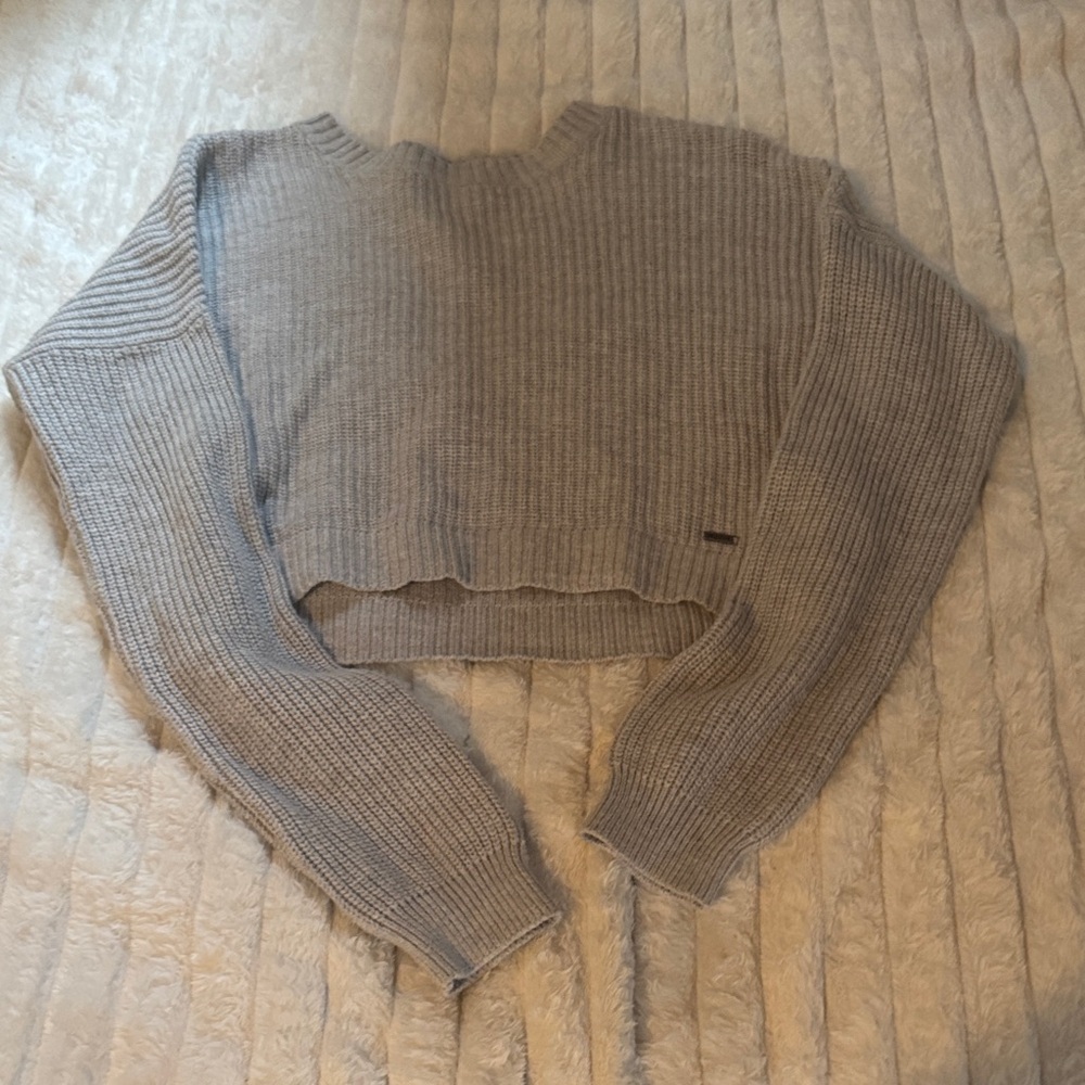 Hollister Light Gray Knit Sweater